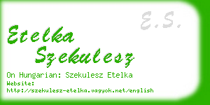 etelka szekulesz business card